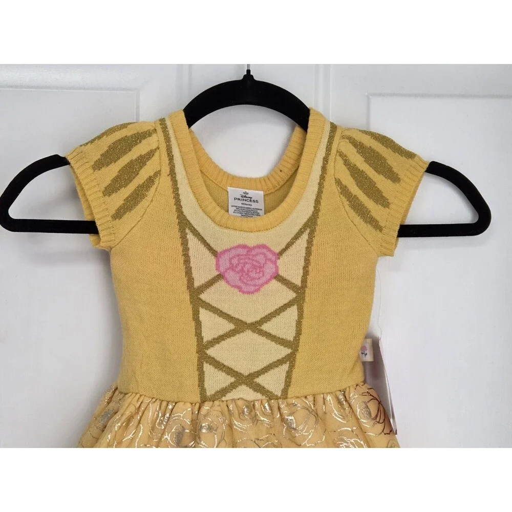 This is a Disney Princess toddler girl Belle cosplay dress in yellow -  SIZE 18M - Picture 8 of 10
